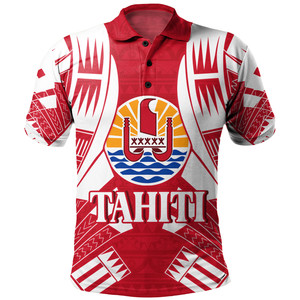 Polos personnalisés pour hommes grande taille avec <span class=keywords><strong>drapeau</strong></span> tahitien, couleur avec motifs traditionnels, polo imprimé en 3D pour hommes - Product Image 4