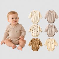 Baju Bayi Lengan Panjang Kancing Depan Semua Musim Romper Bayi Laki-laki Jumpsuit Bayi Pakaian Bayi