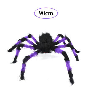 Cadılar bayramı 90cm dev peluş simülasyon örümcek korku sahne sahne renkli peluş örümcek cadılar bayramı partisi ile ışık - Product Image 6