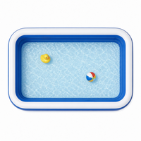 Piscine gonflable sportive et ludique pour enfants, idéale pour les jeux aquatiques en extérieur, dans le jardin ou lors de fêtes estivales