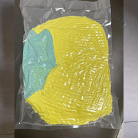 Sac de lavage pour chaussures en tissu durable avec fermeture éclair bleue - Matière polyester jaune pour tous types de chaussures