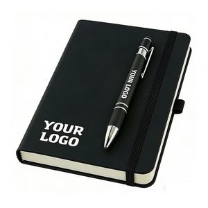 Promo Business Gift Custom Logo Notebooks Personalized <b>Notepad</b> <b>A5</b> A6 Journal Hardcover PU Leather Notebook Elastic Straps - Product Image 1