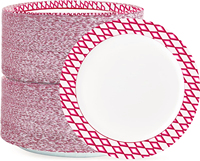Assiettes en papier biodégradables de 6 7 9 pouces, plat jetable pour fournitures de fête d'anniversaire