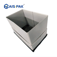 Boîte à palettes en plastique pliable et repliable de 1200*800 mm avec collier de retour pour le transport inversé