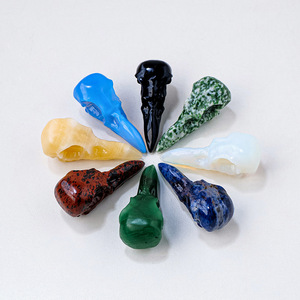 Calaveras de Cuervo Talladas en Cristal Natural Pulido, Materiales Semipreciosos para Artesanía, Venta Caliente de Kindfull - Product Image 3