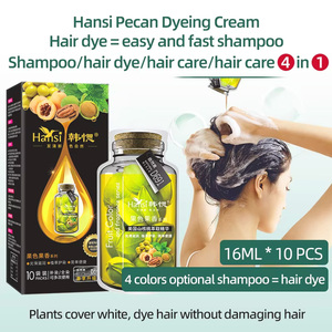 Crema Profesional para Teñir el Cabello Blanco de Grado Salón, Sin Amoníaco, Sin PPD, Semi-Permanente, a Base de Hierbas, Negro Platino, 100% Gris - Product Image 6