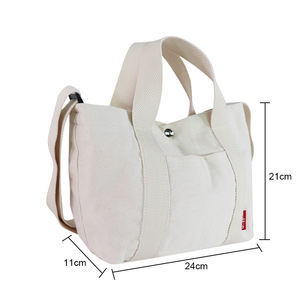 Sacs à bandoulière avec poignée pour femmes sac fourre-tout en toile - Product Image 2