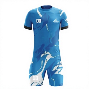 Uniformes de football personnalisés directement de l'usine - 100% polyester, séchage rapide, extensible dans quatre directions, noms d'équipe personnalisés, logos, tailles adultes unisexes - Product Image 1