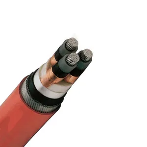 Подземный кабель 3-жильный алюминиевый проводник 21/35 кВ неармированный XLPE изолированный силовой кабель