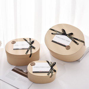 Giáng sinh giấy kraft hình bầu dục Hộp Quà Tặng Lễ Hội nướng bánh <span class=keywords><strong>cookie</strong></span> container cho Đêm Giáng sinh và sinh nhật - Product Image 4