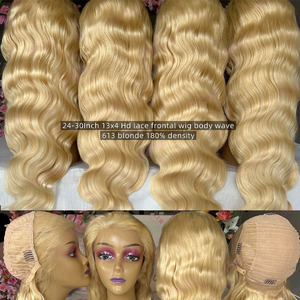 Nhà Máy Giá 613 Blonde HD Đầy Đủ Ren Tóc Giả Nguyên Campuchia Trinh Nữ Nhân Tóc 13X4 Ren Phía Trước Cơ Thể Sóng Tóc Vàng Con Người Tóc Giả - Product Image 6