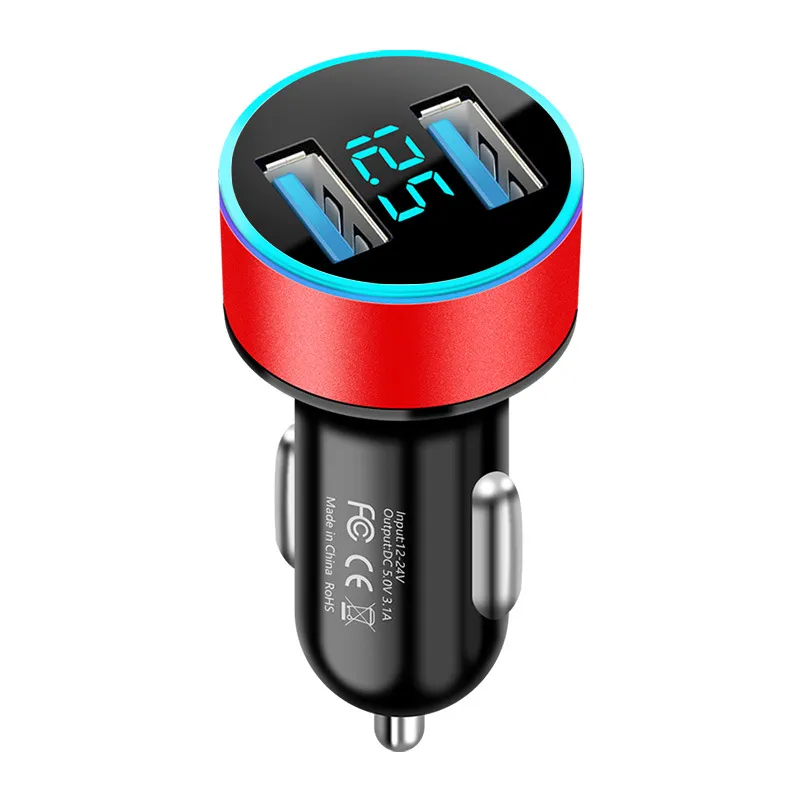 2 Ports USB Car Charger 15W 3.1A Adapter Charge Compatible with iPhone