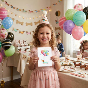 Biglietti d'Auguri di <span class=keywords><strong>Compleanno</strong></span> con Simpatici Bassotti, Confezione da 12, Biglietti Cartoon per Bambini, Amici e Famiglia - Product Image 3