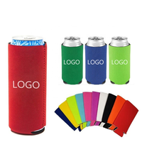 Porte-canettes isothermes en néoprène personnalisables avec logo, plusieurs couleurs disponibles, pour cadeaux promotionnels d'entreprise en gros