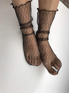 Sexy phụ nữ lưới mỏng vớ lụa đen ren trong suốt vớ - Product Image 6