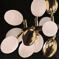 Lampe suspendue en verre pour escalier de hall d'hôtel de luxe, décoration créative personnalisée, verre de Murano soufflé à la main, lustre en forme de raisin