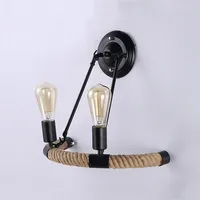 Applique murale LED en fer de style asiatique, blanc chaud, pour salle à manger