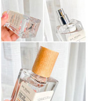 Flacon pulvérisateur en verre rectangulaire transparent pour parfum, 30 ml, 50 ml, 100 ml