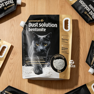 Custom Bentonite <b>Cat</b> <b>Litter</b> Packaging Bag Aluminized Spout Stand Up Zipper Pouch with Strong Carry Handle - Product Image 4