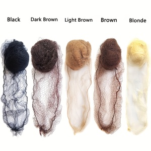 Filets à cheveux jetables invisibles <span class=keywords><strong>en</strong></span> nylon pour danse de ballet, snuffs, bord élastique, filet à cheveux <span class=keywords><strong>en</strong></span> maille, <span class=keywords><strong>couverture</strong></span> de chignon pour femmes, 100 pièces par sac, vente <span class=keywords><strong>en</strong></span> gros - Product Image 3