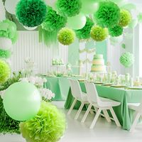 Ensemble de 18 boules de fleurs en papier hawaïennes, fournitures de décoration de fête pour anniversaire, mariage et Noël