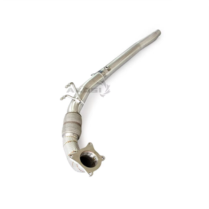 Système d'échappement direct avec downpipe pour Volkswagen <span class=keywords><strong>Golf</strong></span> 5 <span class=keywords><strong>GTI</strong></span> 2.0T 2000-2006, en acier inoxydable isolé, amélioration des performances - Product Image 2