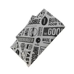 Kertas Pembungkus Pembungkus Roti Lapis Bergambar Logo Berwarna Kustom Kedap Lemak Makanan