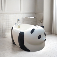 Baignoire Spa Bébé Moderne Autoportante en Acrylique Blanc 1 Place avec Fonctions de Massage à Bulles d'Air pour Hôtels et Nourrissons
