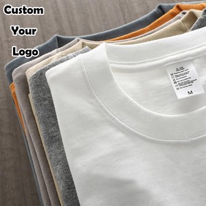 Classic Soft Cotton <b>Tee</b> Manufactory <b>White</b> <b>Plain</b> Plus Size Heavyweight T-Shirt Custom Digital Print Logo for Men - Product Image 4