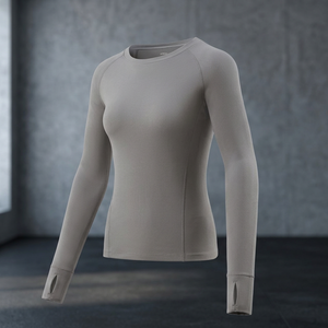 Quality Cotton/Polyester Woven Thermal Sportswear Fitness <b>Undershirts</b> Crew Neck <b>Long</b> <b>Sleeve</b> Tank Top Digital Printing Logo Men - Product Image 3
