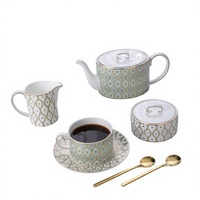 Ensemble de tasses à café en céramique moderne PITO, tasses à café en porcelaine fine et soucoupes, service à thé avec boîte cadeau