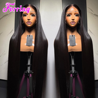 Rambut Vietnam Mentah 100% 15A Grosir, Wig Lurus Panjang dengan Lace Front HD Transparan 13*4, Wig Rambut Asli Manusia Tanpa Lem