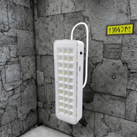 Lampe de travail LED d'urgence Boyid avec prise US/UK, clignotante, magnétique, rechargeable, en plastique, USB, 30 LED, portable, pour extérieur/intérieur