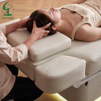 Table de massage électrique de luxe Jincheng à 2 moteurs pour salon de beauté, chaise de soin du visage, lit de spa, lit de beauté