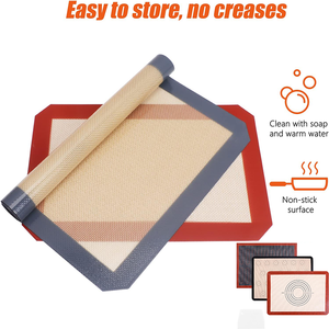 0.4Mm 300*400Mm An Toàn Hot Bán Tùy Chỉnh Tái Sử Dụng Không Dính Và Cấp Thực Phẩm Nhà Bếp <span class=keywords><strong>Silicone</strong></span> <span class=keywords><strong>Baking</strong></span> Mat - Product Image 2