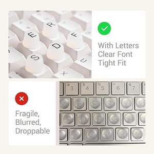 Keyboard <b>Stickers</b> for Long Nails with Letters, Soft Silicone Keyboard <b>Bubbles</b> for Women, Nail Art Typing Keycaps for Desktops - Product Image 6