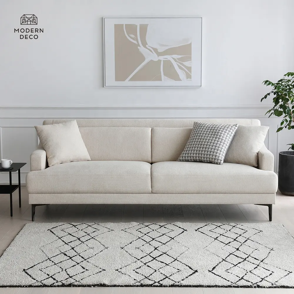 fabrics sofa beige customized factory HN-050 best seller 2023 couch living room sofa hygge modern salas divani divano