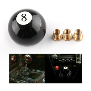 PUERXIN Kenop Pemindah Gigi Mobil, Bola Kolam Akrilik Hitam NO.8, Tuas Perseneling, Gir Perseneling Mobil - Product Image 1