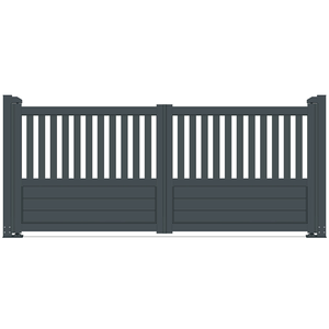 Otomatik giriş tasarım elektrikli kapı 2 panel çit kapısı - Product Image 1