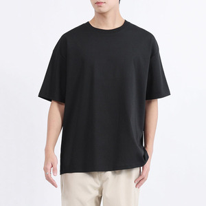 Venta al por mayor Plain Oversized Cotton Drop Shoulder Camiseta de manga corta Hombres - Product Image 2