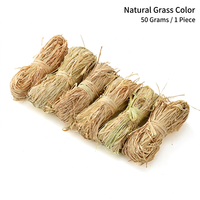 Fibre de raphia naturelle vert prairie 50g, lot de remplissage pour bouquets floraux, emballage cadeau, attache écologique, fournitures artisanales pour fleuristes