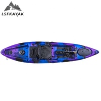 Классический однопедальный каяк LSF, 12 футов, водные поделки из материала HDPE
