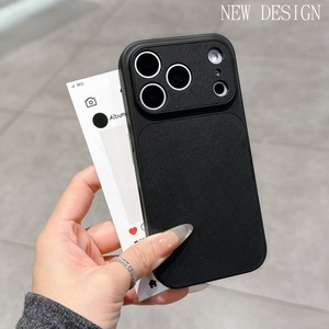 Coque de <span class=keywords><strong>téléphone</strong></span> PC effet cuir uni, compatible avec <span class=keywords><strong>iPhone</strong></span> 17 Pro Max/16/15/14/13/12/<span class=keywords><strong>11</strong></span> - Product Image 6