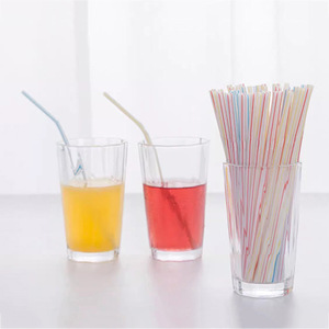 Pajitas desechables artísticas de fábrica, pajitas coloridas para refrescos y leche de soja, pajitas flexibles. - Product Image 1