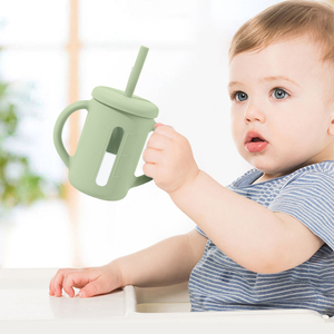 ไอเดียผลิตภัณฑ์ใหม่ 2024 น่ารักป้องกันการรั่วไหลเด็กวัยหัดเดินเด็กถ้วย Sippy ฝาเด็กให้อาหารฟางถ้วยซิลิโคน Sippy ถ้วยสําหรับทารก - Product Image 2
