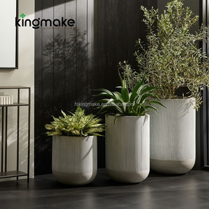 Nouveau pot de fleurs d'extérieur pour terrasses et balcons de restaurants haut de gamme, pot de fleurs rond pour porte d'entrée - Product Image 1