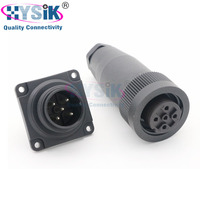 Connecteur de câble blindé Hysik IP67 étanche femelle mâle M5 M8 M12 M16 M23 faisceau de câblage 3 4 5 6 8 12 14 17 19 24 broches Codset