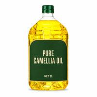 Huile de Camélia Pure 2L en Gros, Huile de Cuisson Pressée à Froid, Point de Fumée Élevé, Fournisseur d'Exportation Directe d'Usine OEM Prêt à l'emploi