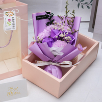 Hadiah Hari Ibu Hari Valentine Buket Bunga Sabun Buatan Tangan Realistis Ramah Lingkungan Modern Romantis dalam Kotak