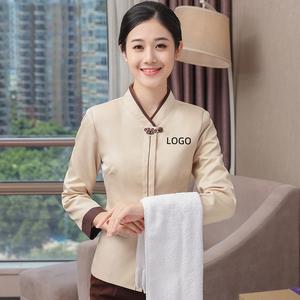 Tenue <span class=keywords><strong>de</strong></span> <span class=keywords><strong>travail</strong></span> à manches longues pour femmes, pour le personnel d'hôtellerie, <span class=keywords><strong>de</strong></span> restauration et <span class=keywords><strong>de</strong></span> nettoyage des locaux - Product Image 1